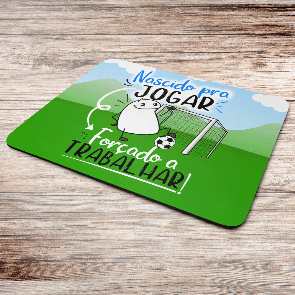 Imagem 2 de 3 do produto Mouse Pad Divertido Flork - Nascido Pra Jogar Futebol - Jps Info