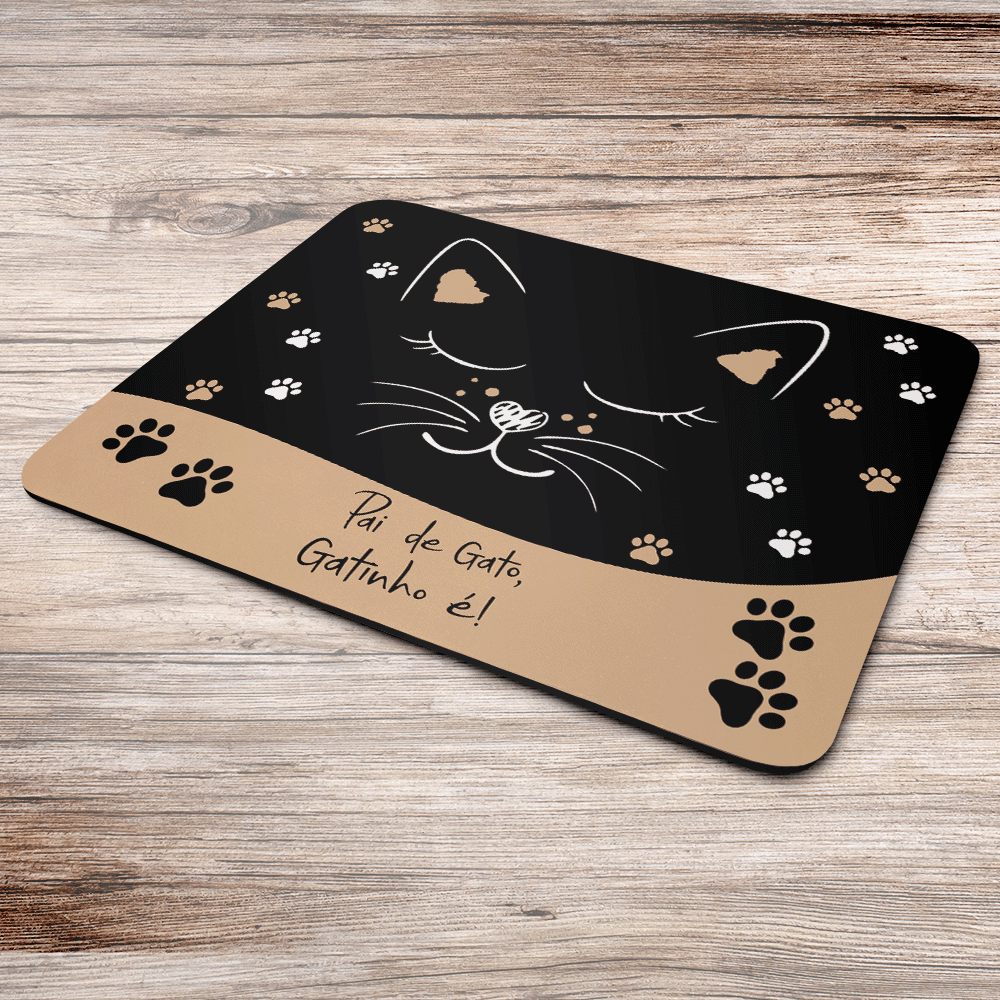 Imagem 2 de 3 do produto Mouse Pad Cat Gatos - Pai De Gato, Gatinho É! - Jps Info