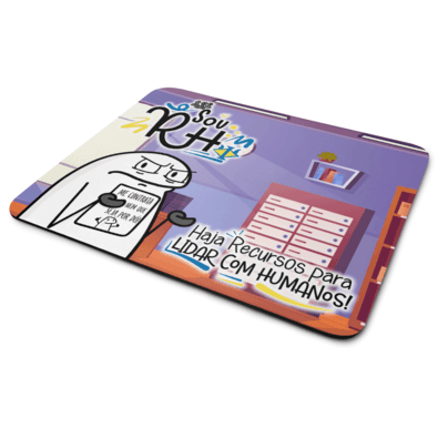 Mouse Pad Flork Profissões - Sou Recursos Humanos - Jps Info
