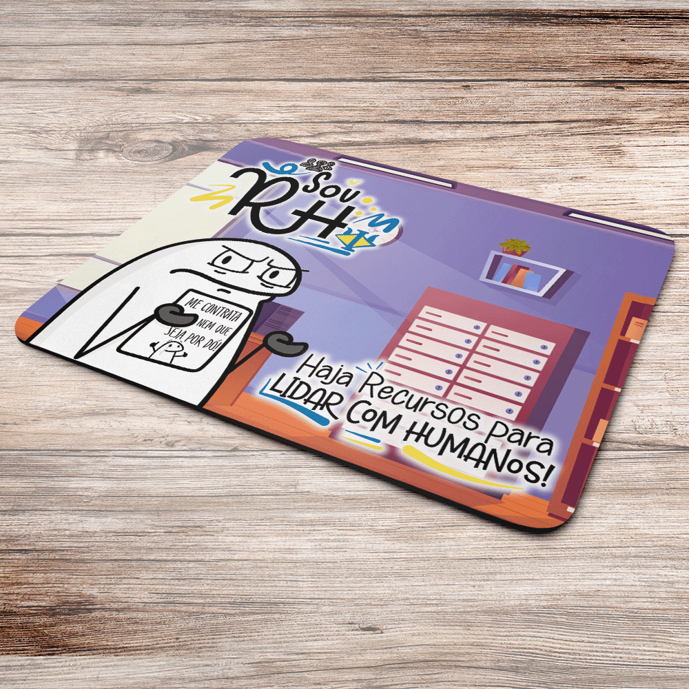 Imagem 2 de 3 do produto Mouse Pad Flork Profissões - Sou Recursos Humanos - Jps Info