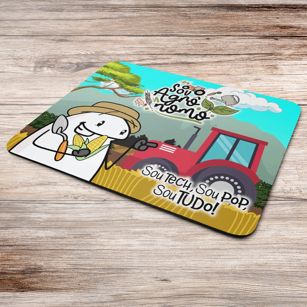 Imagem 2 de 3 do produto Mouse Pad Flork Profissões - Sou Agrônomo - Jps Info