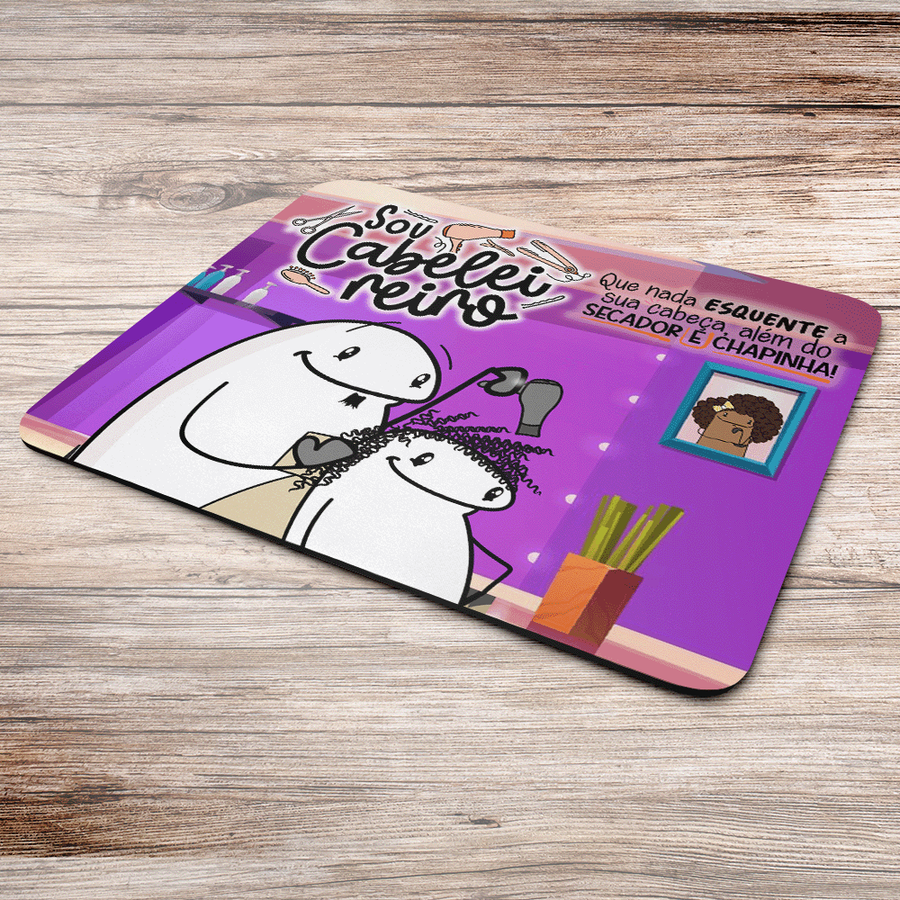 Imagem 2 de 3 do produto Mouse Pad Flork Profissões - Sou Cabeleireiro - Jps Info