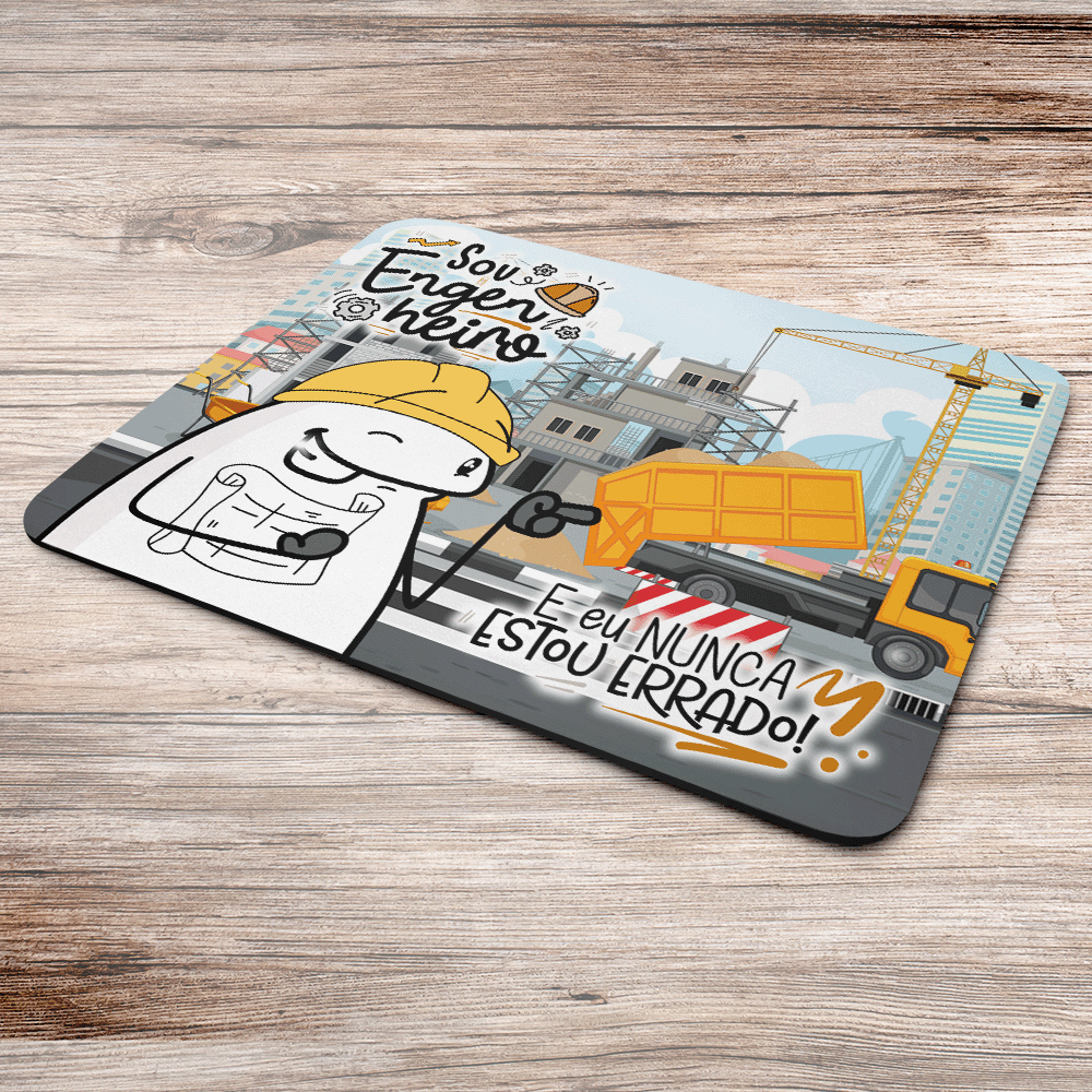 Mouse Pad Flork Profissões - Sou Engenheiro - Jps Info Mouse Pad Flork Profissões - Sou Engenheiro - Jps Info