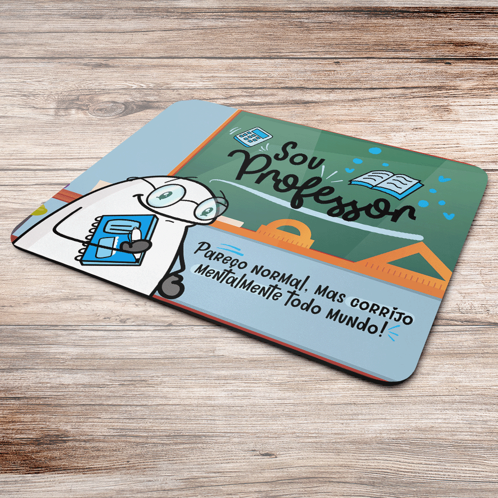 Imagem 2 de 3 do produto Mouse Pad Flork Profissões - Sou Professor - Jps Info