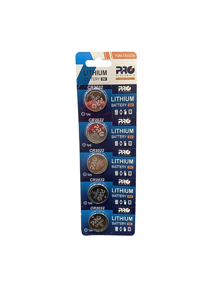 Bateria Cr2032 Proeletronic Pqba-cr2032/05 Lithium, Com 5 Unidades