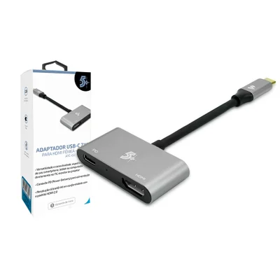 Adaptador Type-c Para Hdmi 4k X 2k 60hz + Usb C/f Pd
