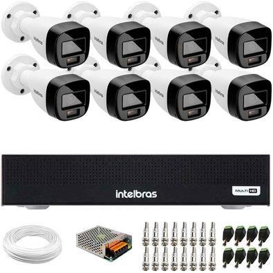 Kit 8 Câmeras Intelbras Vhd 1220 B Full Color Dvr Mhdx - 1008-c