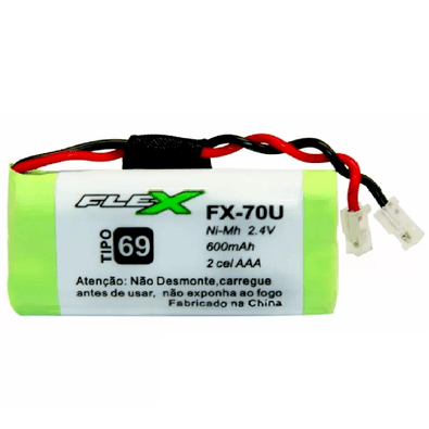 Bateria Telefone Sem Fio Flex, 600mah, 2.4v - Fx-70u