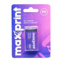 Pilha Comum Maxprint Max, 1 Unidade, 9v - Bl