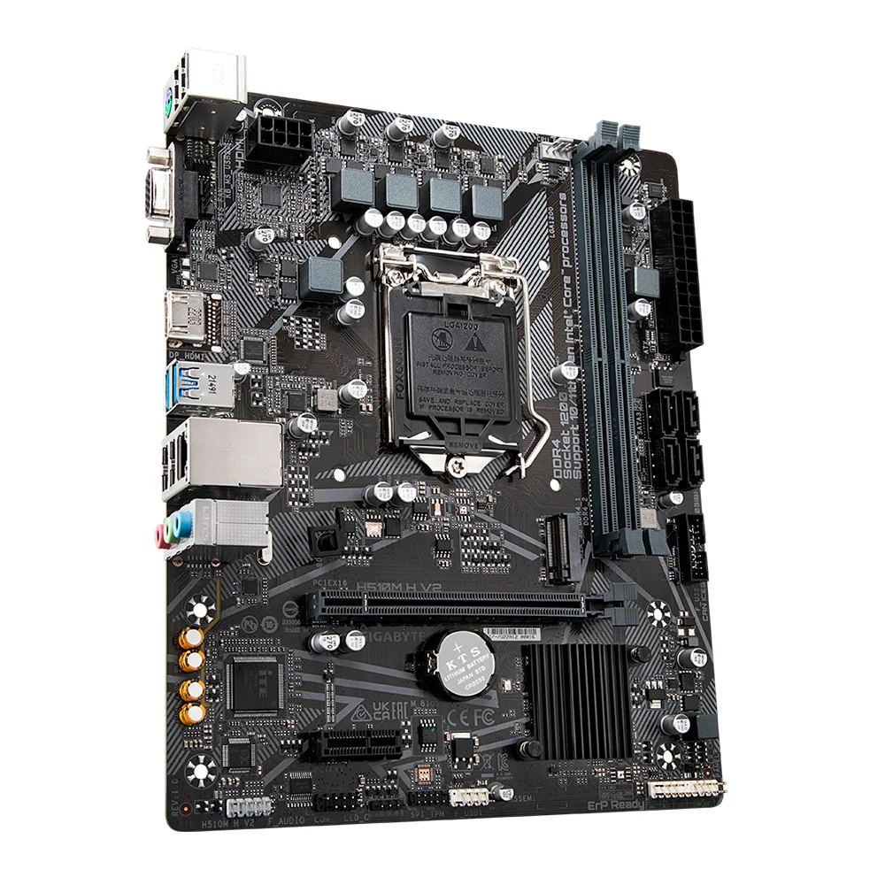 Placa Mãe Gigabyte, Para Intel H510m H, V2, LGA 1200 Ultra Durable, 2x, DDR4, Matx 7