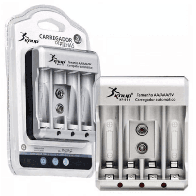 Carregador Knup, Para Pilha - :kp-511