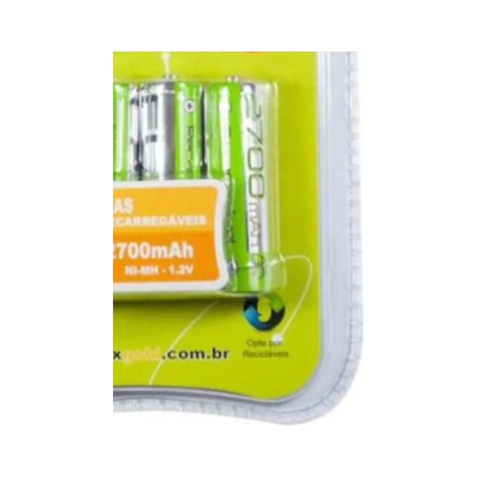 Imagem 4 de 5 do produto Bateria / Pilha Recarregável 2700mah Com 4 Fx-aa27b4
