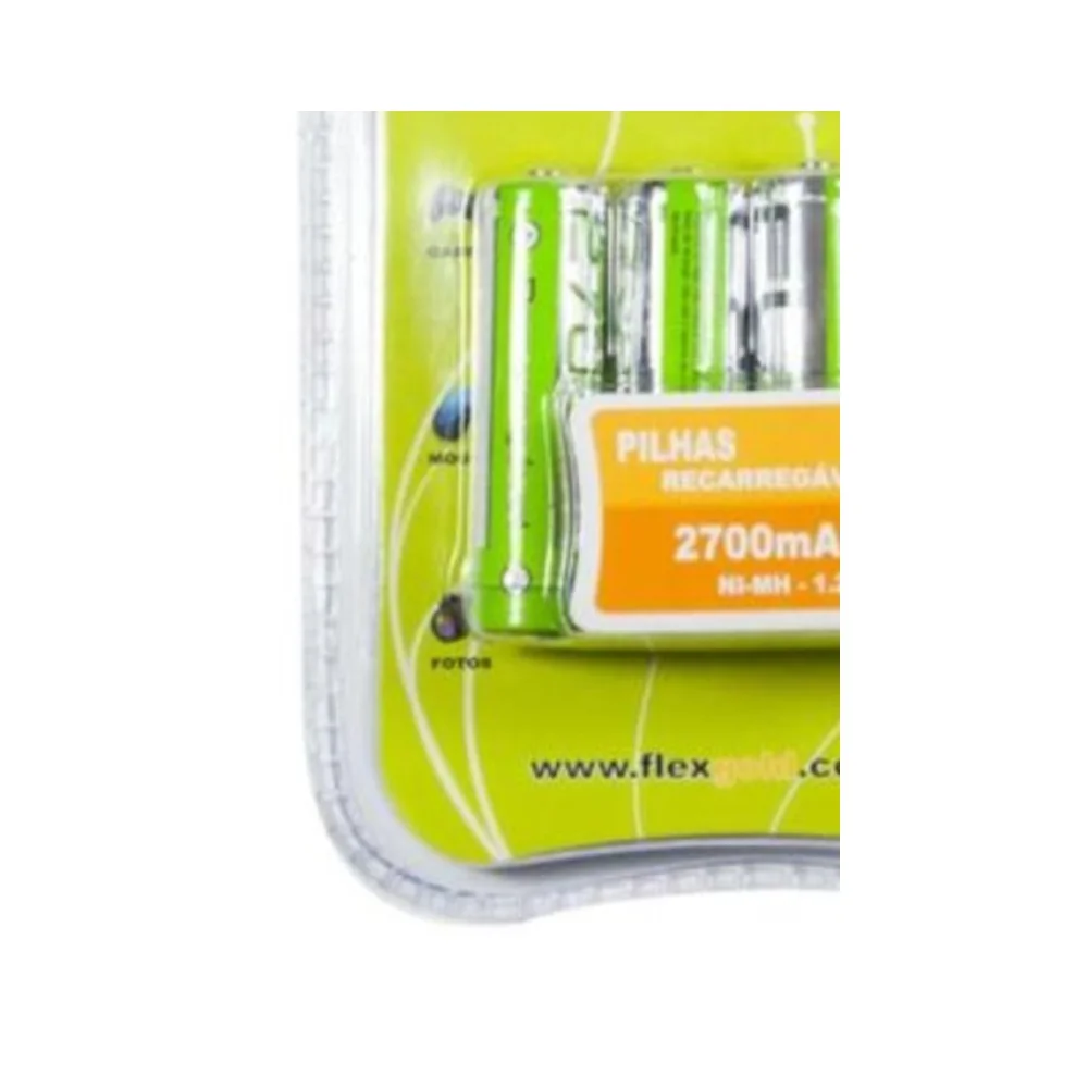 Imagem 5 de 5 do produto Bateria / Pilha Recarregável 2700mah Com 4 Fx-aa27b4