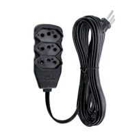 Extensão Tripolar Pto Force Line, 3 Tomadas, 10a, Slim, 1 Metro