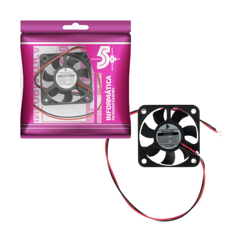 Cooler Microventilador 50 X 50 X 10mm - 12v Mais Fino 7