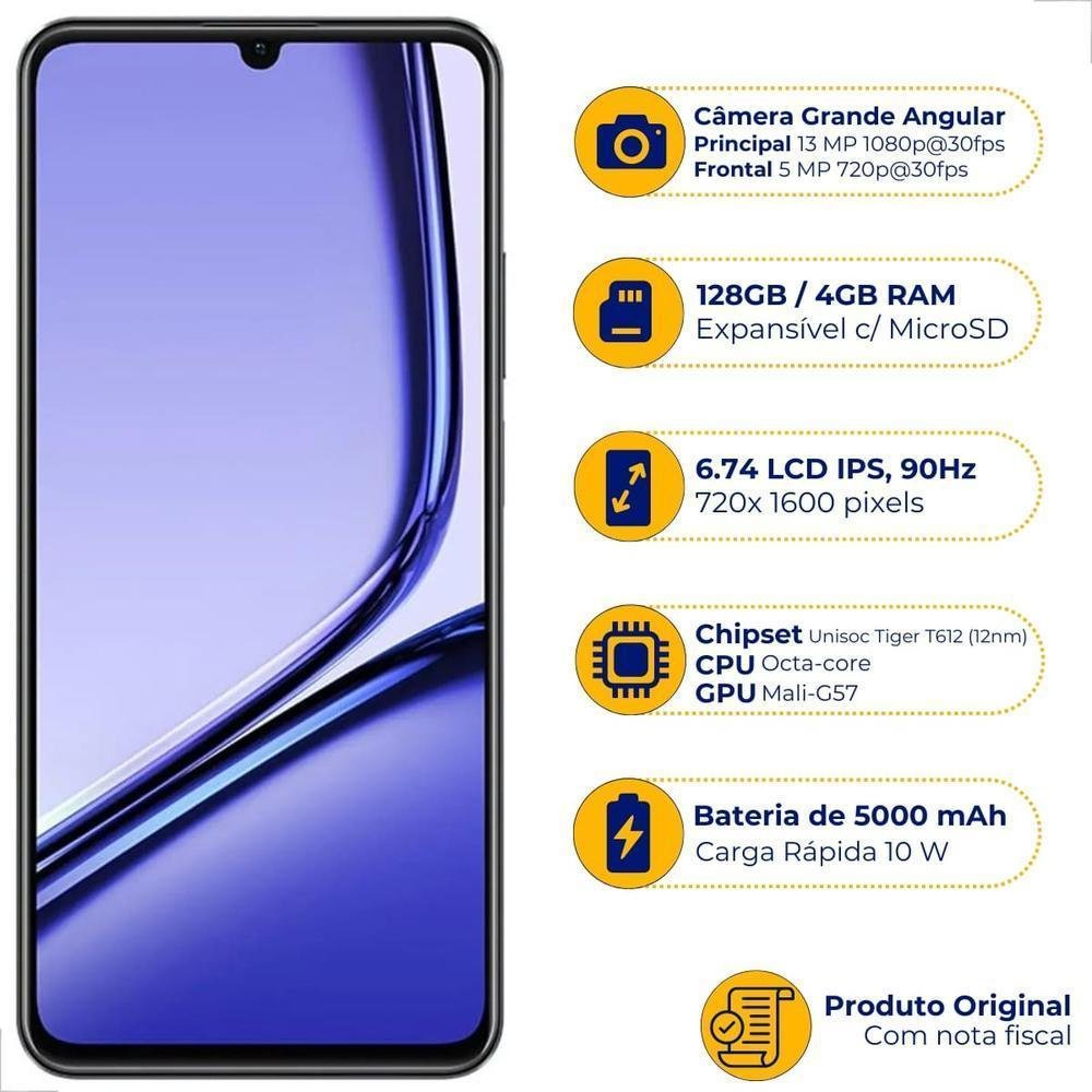 Smartphone Realme Note 50 4GB RAM 128GB KaBuM