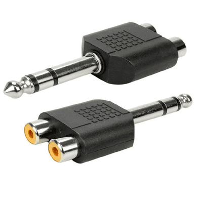 Adaptador Chip Sce mxt , 2 vias RCA Para P10 estéreo, Preto