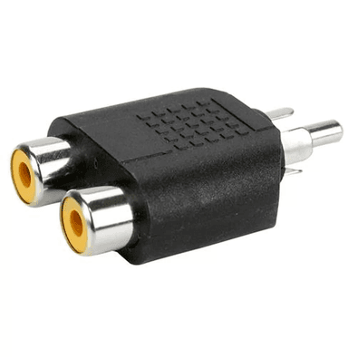 Adaptador Chip Sce, RCA Macho Para 2 RCA Femea