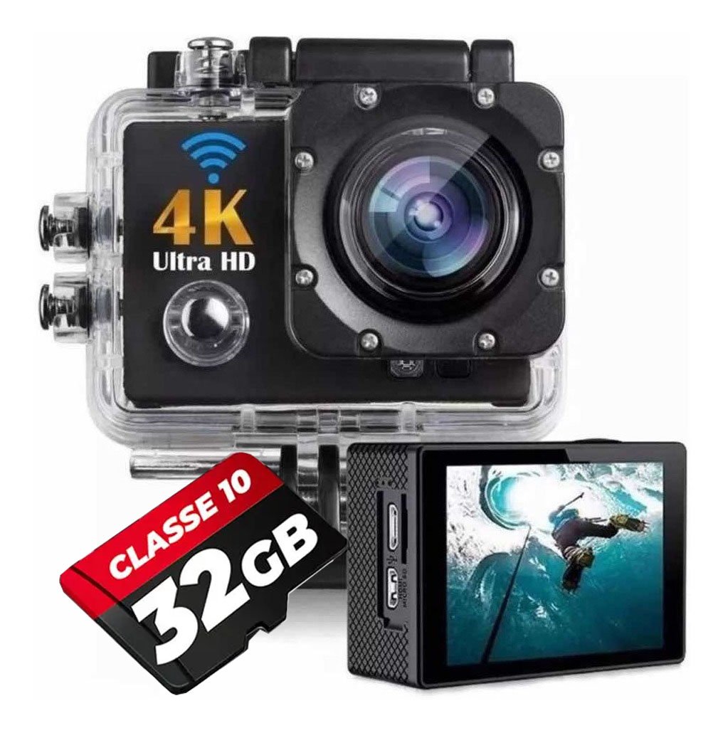 Câmera Action Go Cam Pro Sport Ultra 4k, Com Assesorios