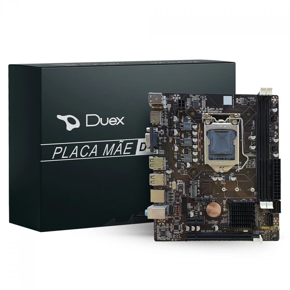 Placa Mãe Duex Dx-h61zg M2, Chipset H61, Intel LGA 1155, Matx, DDR3, 2ª E 3ª Geração 4