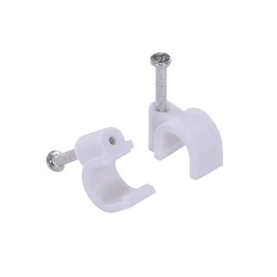 Fixa Cabo Chip Sce, 6mm, RG59, Branco