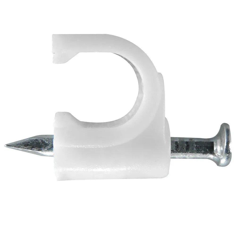 Imagem 3 de 4 do produto Fixa Cabo Chip Sce, 6mm, RG59, Branco
