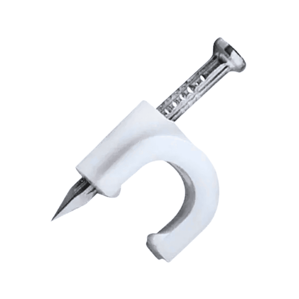 Imagem 4 de 4 do produto Fixa Cabo Chip Sce, 6mm, RG59, Branco