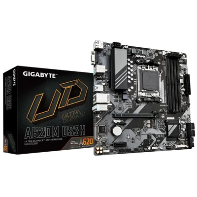 Placa Mãe Gigabyte A620m, Ds3h Matx, Am5, DDR5, HDMI, Dp, VGA, USB 3.2, M.2