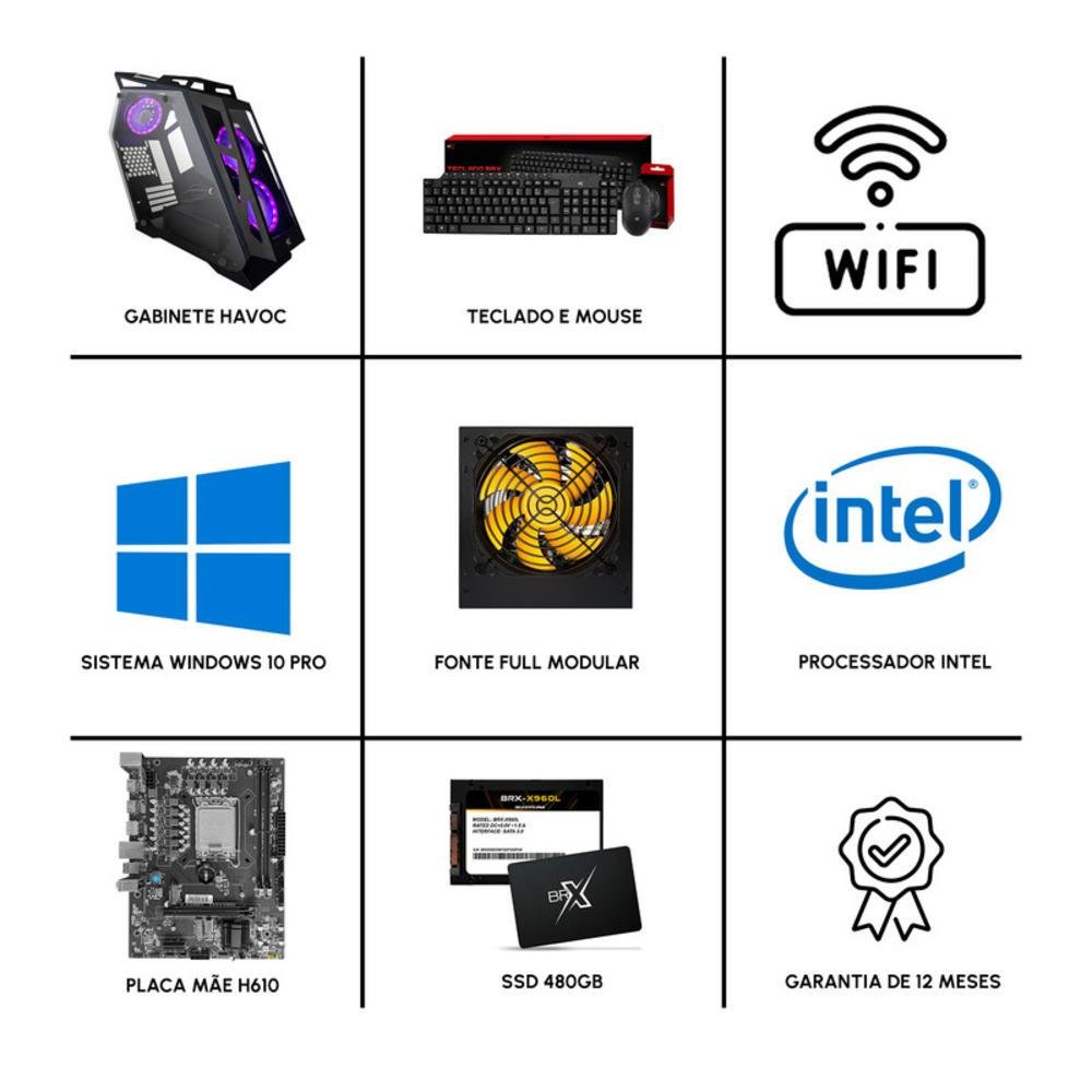 Pc Gamer I7 12700f 32Gb Rtx 3070 8Gb SSD 480