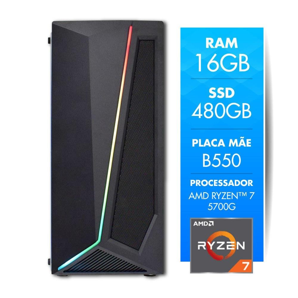 PC Gamer AMD Ryzen 7 5700g 16GB KaBuM PC Gamer AMD Ryzen 7 5700g 16GB KaBuM
