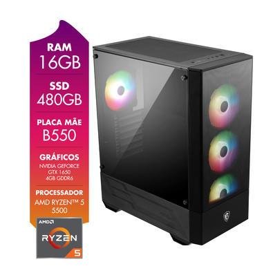 PC Gamer AMD Ryzen 5 5500 16GB KaBuM