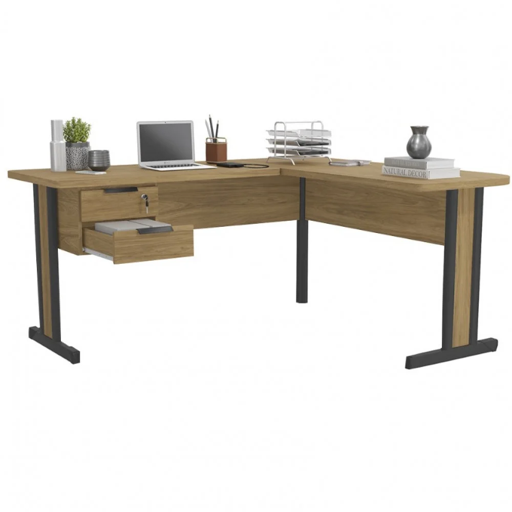 Imagem 4 de 4 do produto Mesa De Escritório Kappesberg, 2 Gavetas, Estrutura Em Mdp, Versatile
