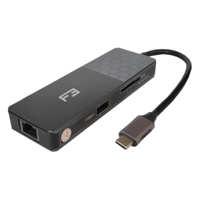 Adaptador USB, Tipo C 7 Em 1 HDMI, USB-c, USB 3.0 Micro Sd E Rj45 F3 Jc-tyc-760