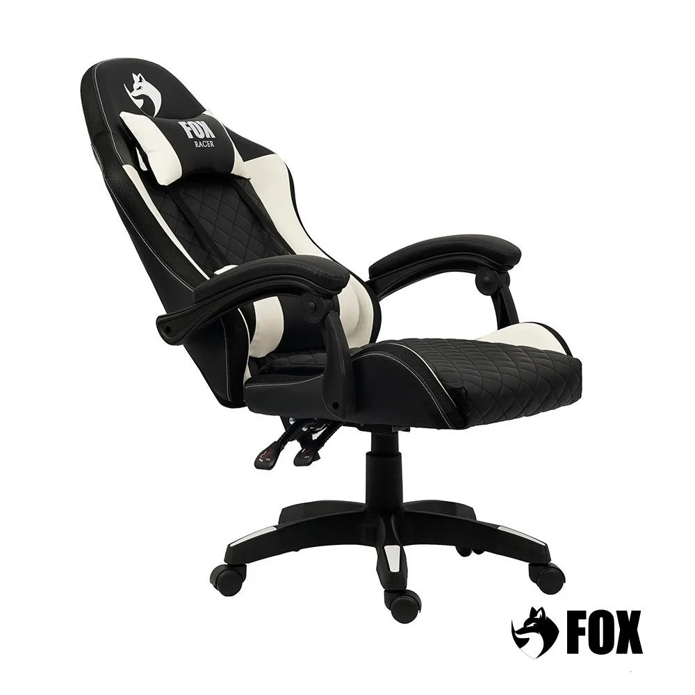 Cadeira Gamer Fox Vulpes, Com Ajuste Reclinável, Com Almofadas Até 110kg, Branco