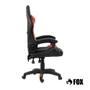 Cadeira Gamer Fox Vulpes, Até 110Kg, Reclinável, Com Almofadas, Com Ajuste, Vermelho - Wz-318