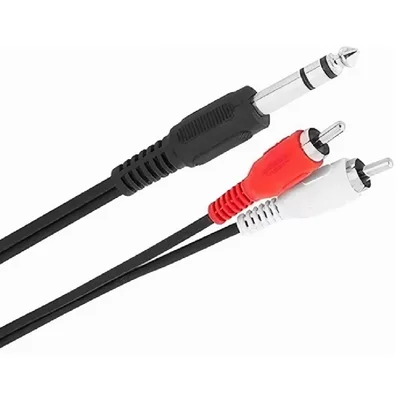 Cabo Mtx, P10 Estéreo X 2 RCA, 2 Metros