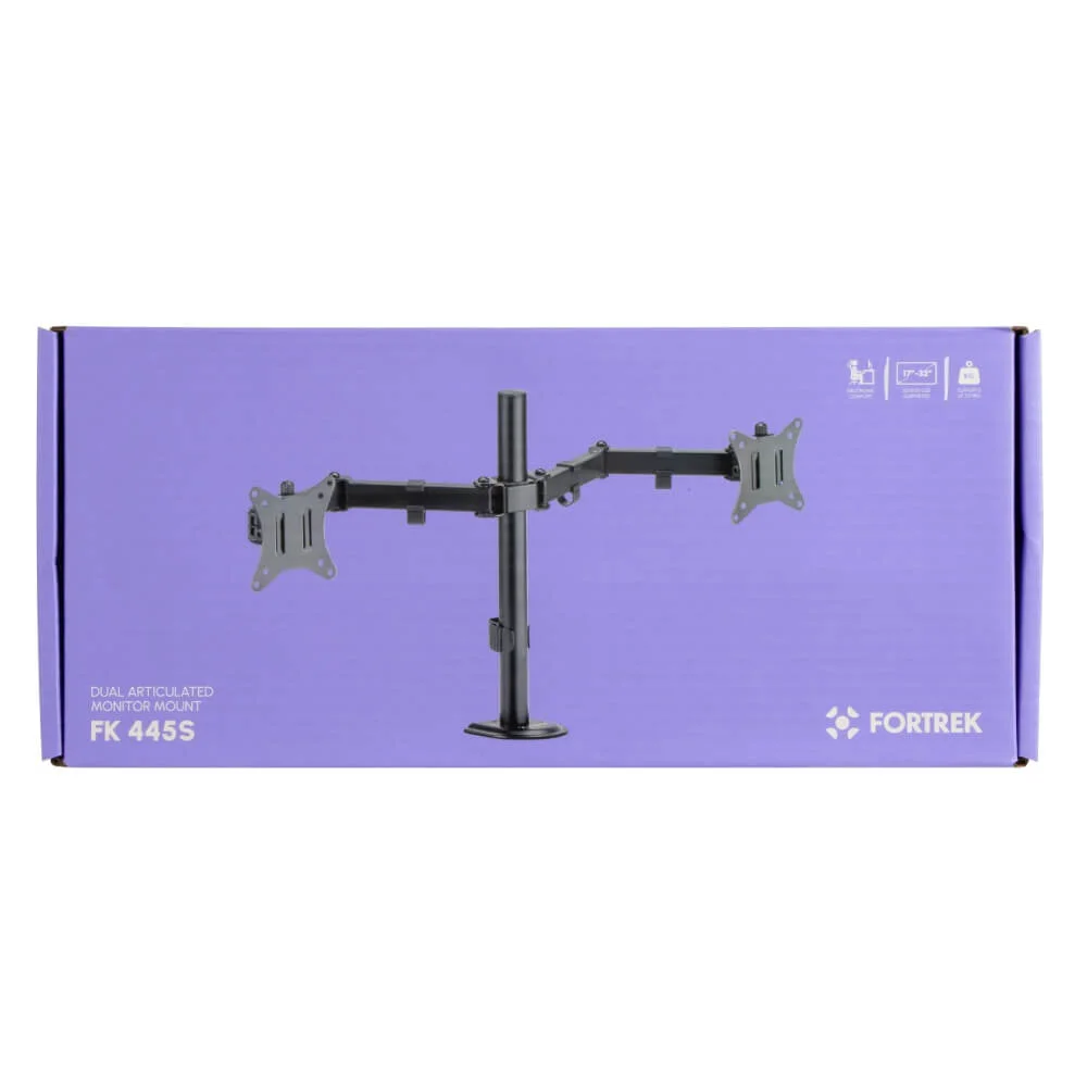 Imagem 2 de 5 do produto Suporte Articulado  Fortrek Fk445s, Para Dois Monitores, 17 32 Polegadas