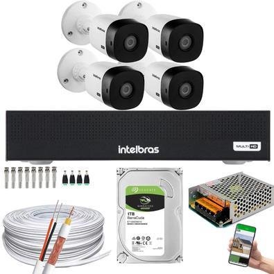 Kit 4 Cameras Seguranca Vhl, 1220b, 1080p, FULL HD, DVR, 4ch 1tb