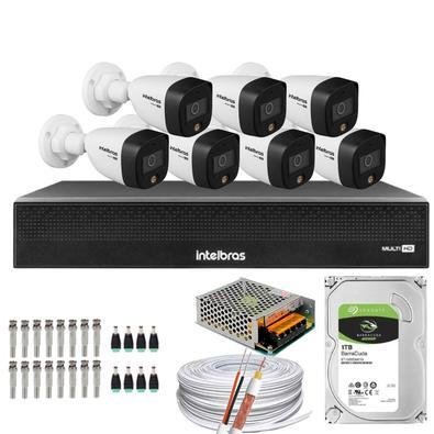 Kit 7 Câmeras Intelbras Cftv, 1080p, 1220, Full Color ,Colorida Noite C/hd 1tb