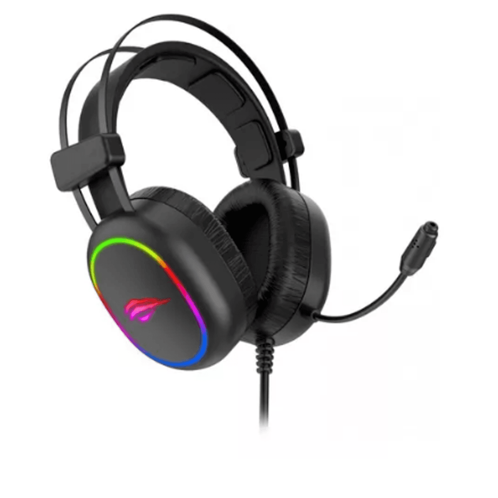 Imagem 3 de 3 do produto Fone De Ouvido Com Fio Headset Gamer Havit, LED, RGB, Preto - H2016d