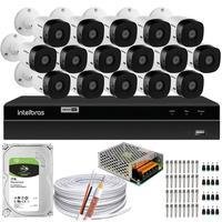 Kit Cftv Monitoramento, Intelbras Mhdx 1216, 16 Cameras