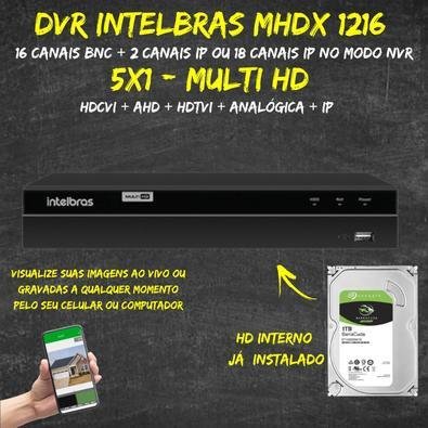Kit Cftv Monitoramento, Intelbras Mhdx 1216, 16 Cameras — foto 3
