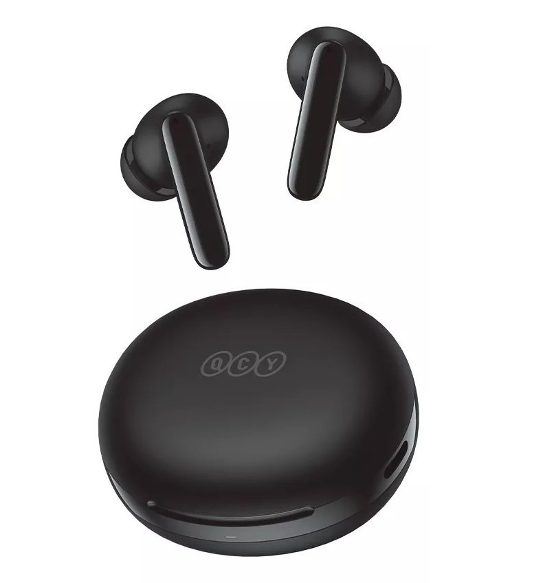 Fone De Ouvido Sem Fio Qcy T13 Anc2, Luz LED, Cancelamento De Ruído, Preto