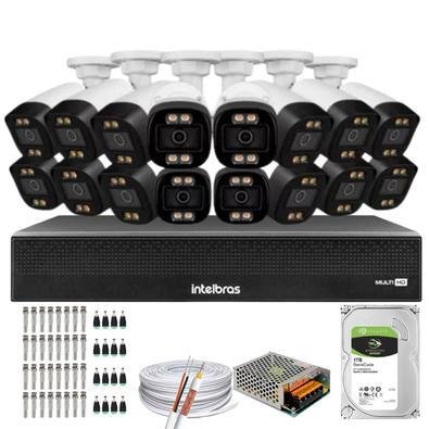 Kit 16 Câmeras Segurança Intelbras, Color 1080p 2.8mm Dvr, 1tb