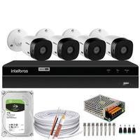 Kit Cftv Monitoramento, 4 Cameras, 1120 Mhdx 1208 1t