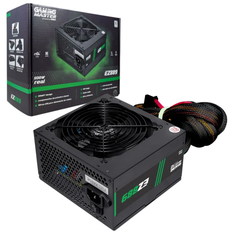 Fonte Alimentaço Gamer 500w Kmex 80 Plus KaBuM