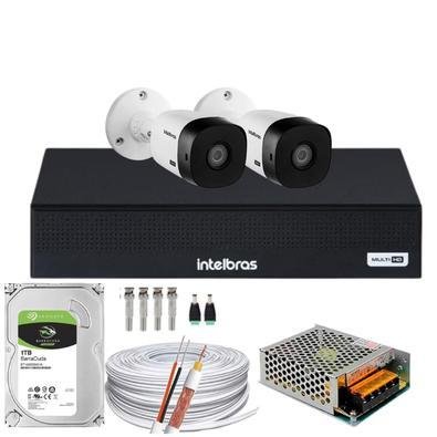 Kit Cftv 2 Cameras Intelbras, FULL HD, Vhl 1220