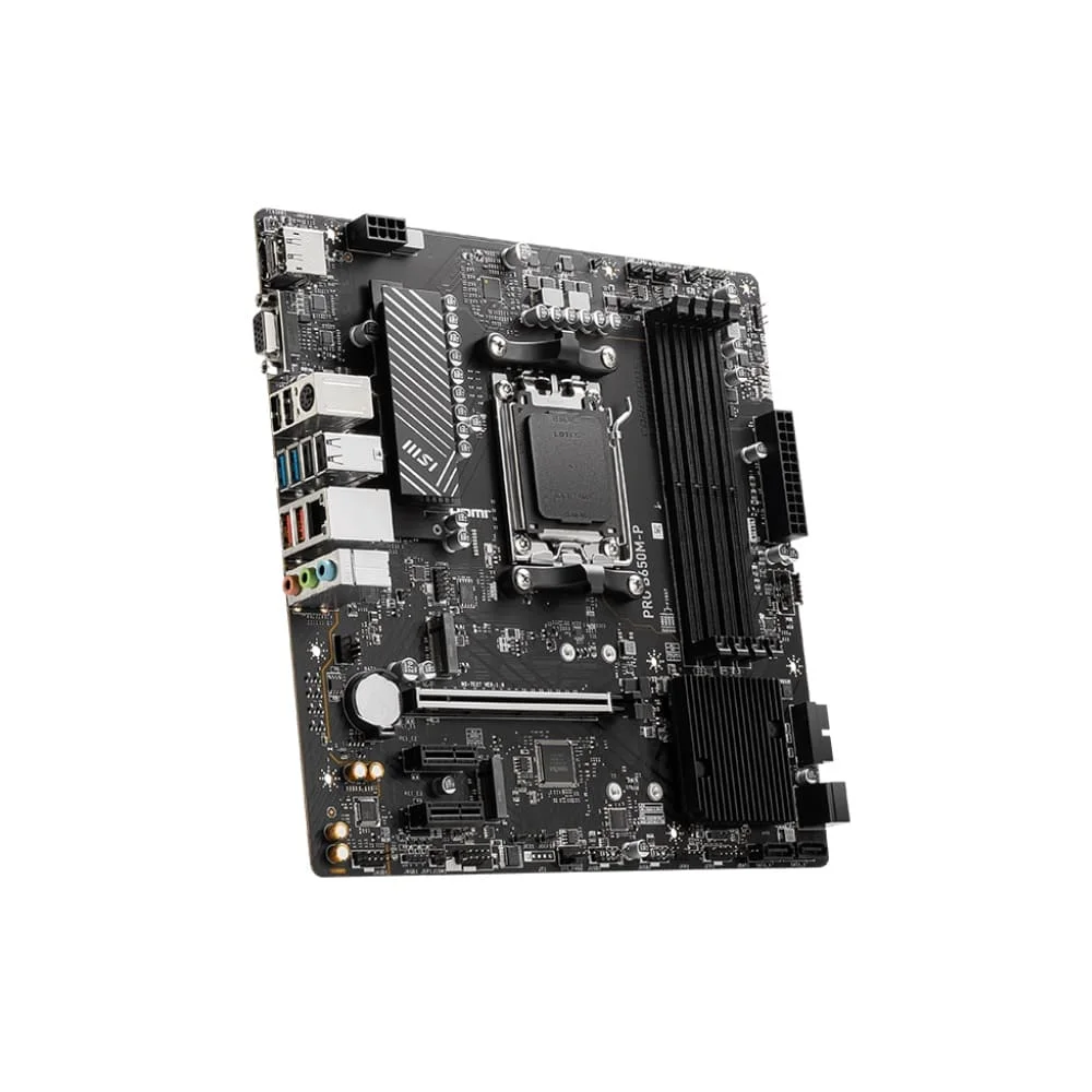 Imagem 4 de 5 do produto Placa Mãe Msi Pro B650m-p, Matx Am5 Ddr5 HDMI, Displayport Vga M.2 Usb 3.2