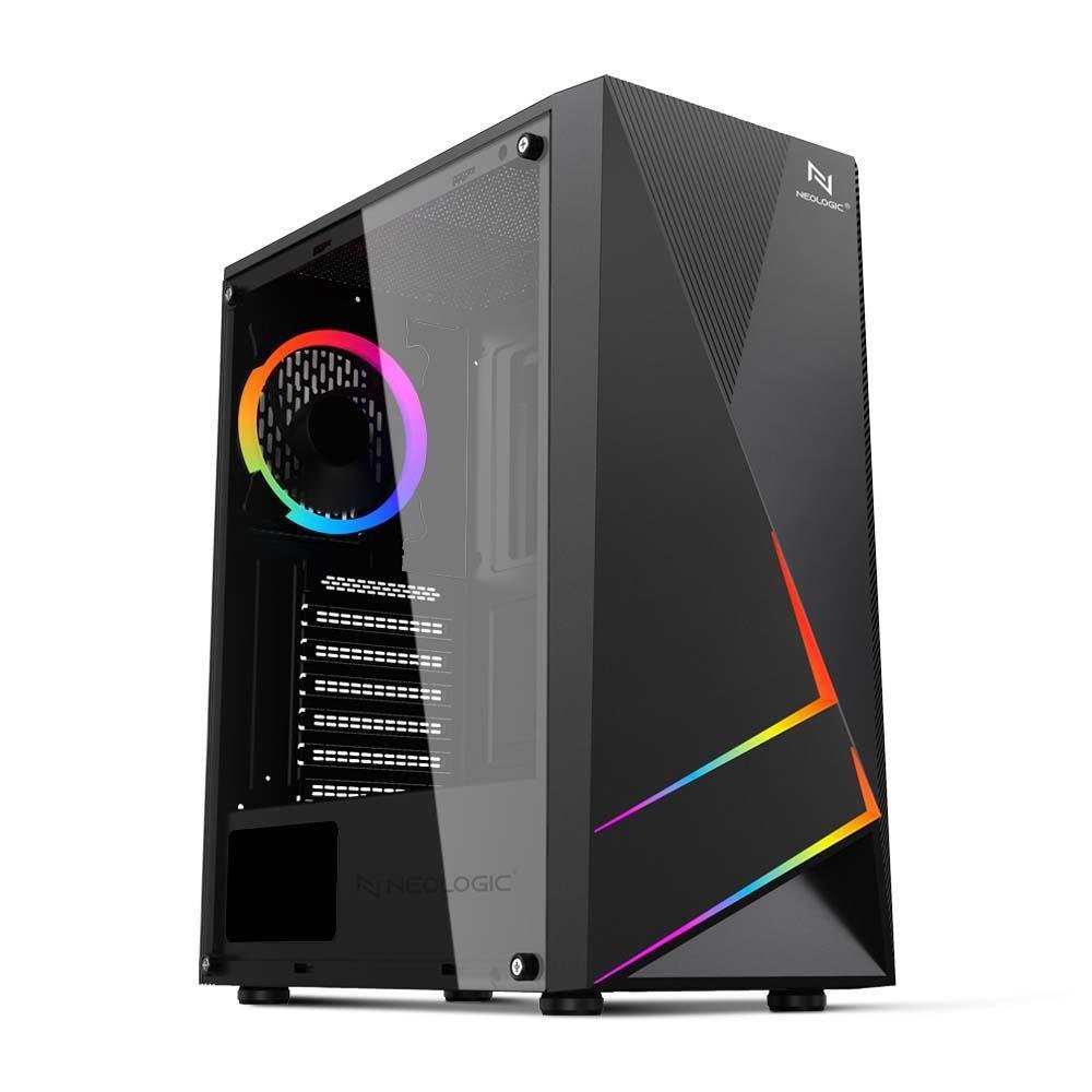 GabineteNeologicGamerNl-ecg45Rainbow,MidTower,RGB,LateralDeAcrilico,1FanCooler,PsuCover