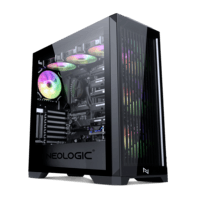 Gabinete Gamer Neologic Titan, ATX, Vidro Temperado, Com 3 Fans RGB, Preto - Nltitn
